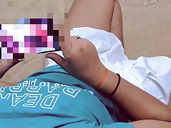 Indian Suman watching make an issue of porn and got caught by stepbrother and she asked for intercourse